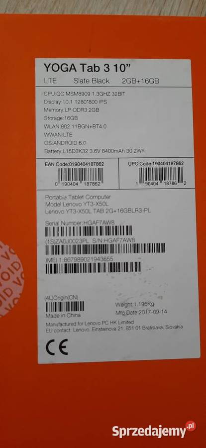 Tablet Lenowo Tab 3 10 16GB Łódź