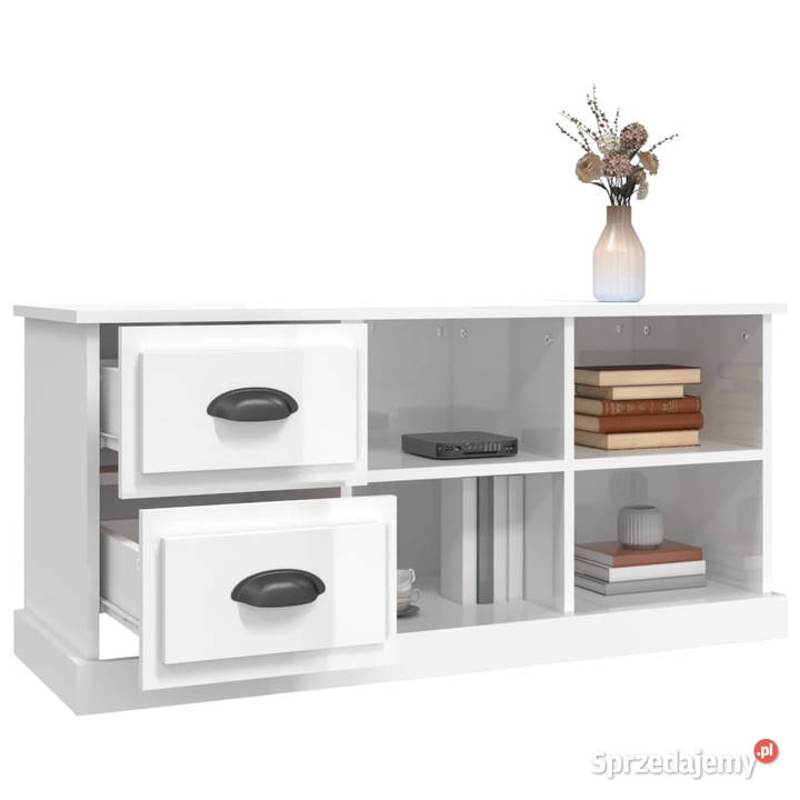 Szafka pod TV wysoki połysk biała 102x355x475 mazowieckie Warszawa sprzedam