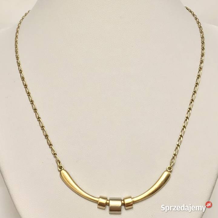 Złoty ŁAŃCUSZEK NASZYJNIK damski 14K wisiorek