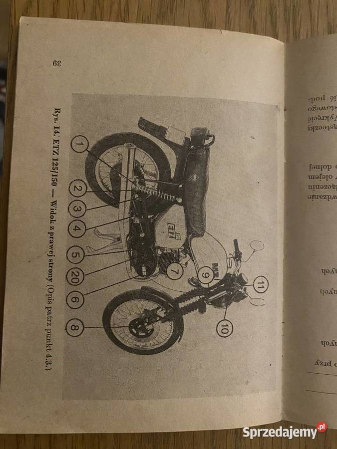 Instrukcja książka mz etz 250 251 Rok wydania 1990 mazowieckie Jabłonna