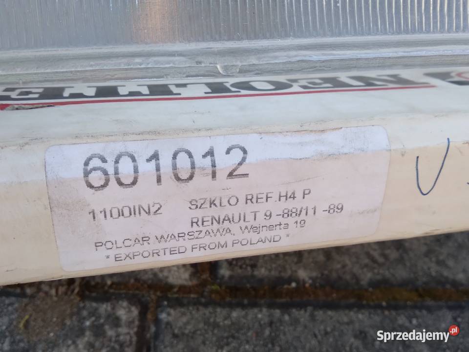 Renault 9 lampa przód szkło reflektora prawy sprzedam