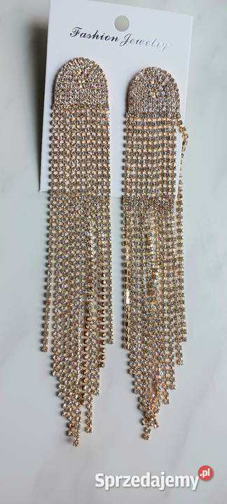 Kolczyki w kolorze złota Ostrowąs