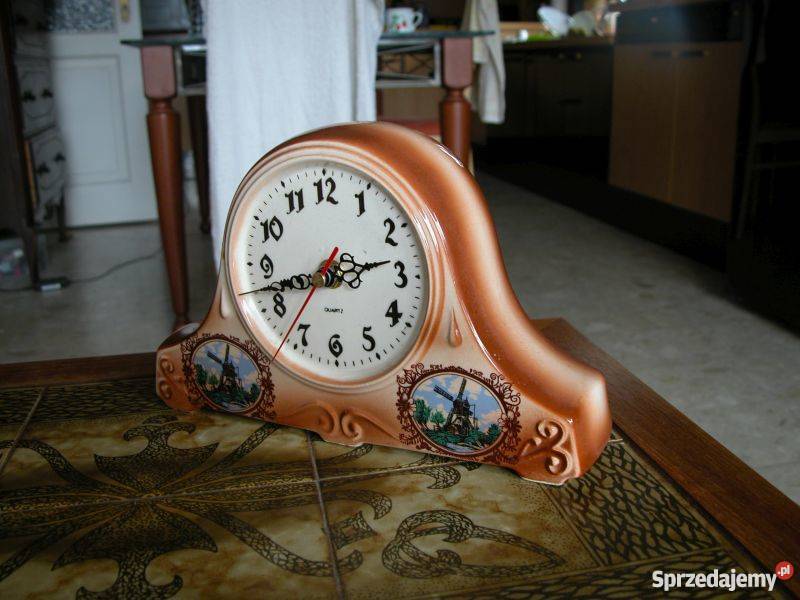 stary sygnowany zegar z porcelany lubuskie Gorzów Wielkopolski