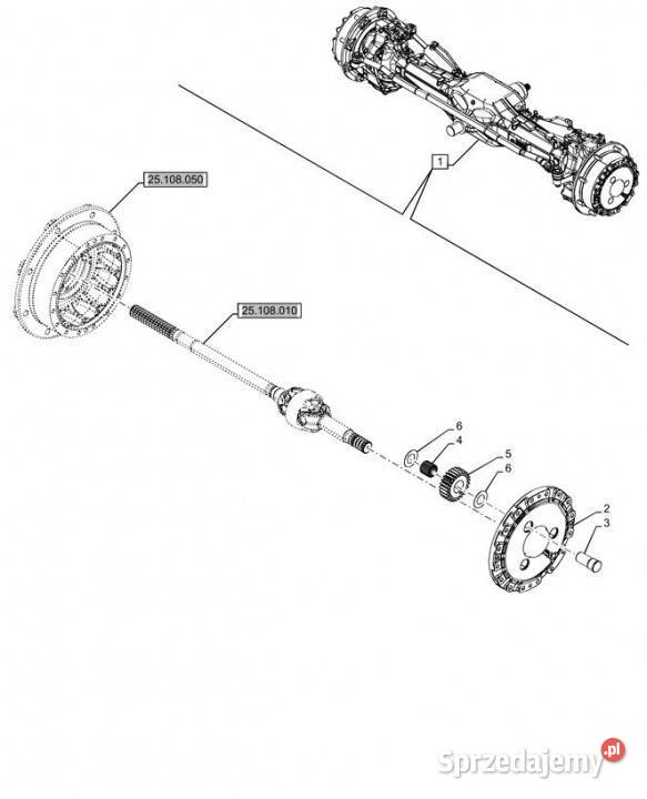 Holland T6070 Przekładnia planetar 1625t