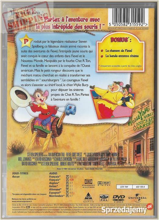 Fievel au Far West 1991 DVD An American Tail Krynica-Zdrój