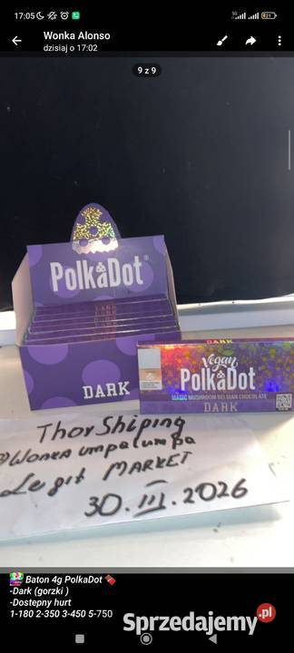 IBatony i czekolady Polkadot nowe różne smaki Łomno