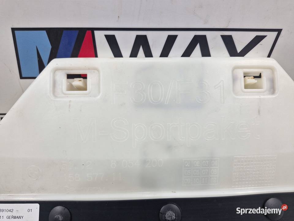 BMW F30 F31 MPAKIET MOCOWANIE ŚLIZG ZDERZAKA TYŁ