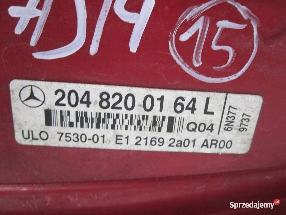 MERCEDES W204 07r lampa lewa tył 2048200164 Kielce
