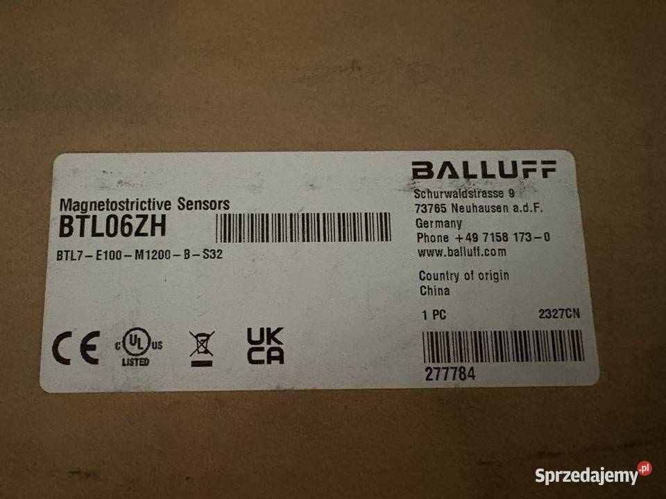 Balluff BTL7E100M1200BS32 Linear Position Sensor Warszawa
