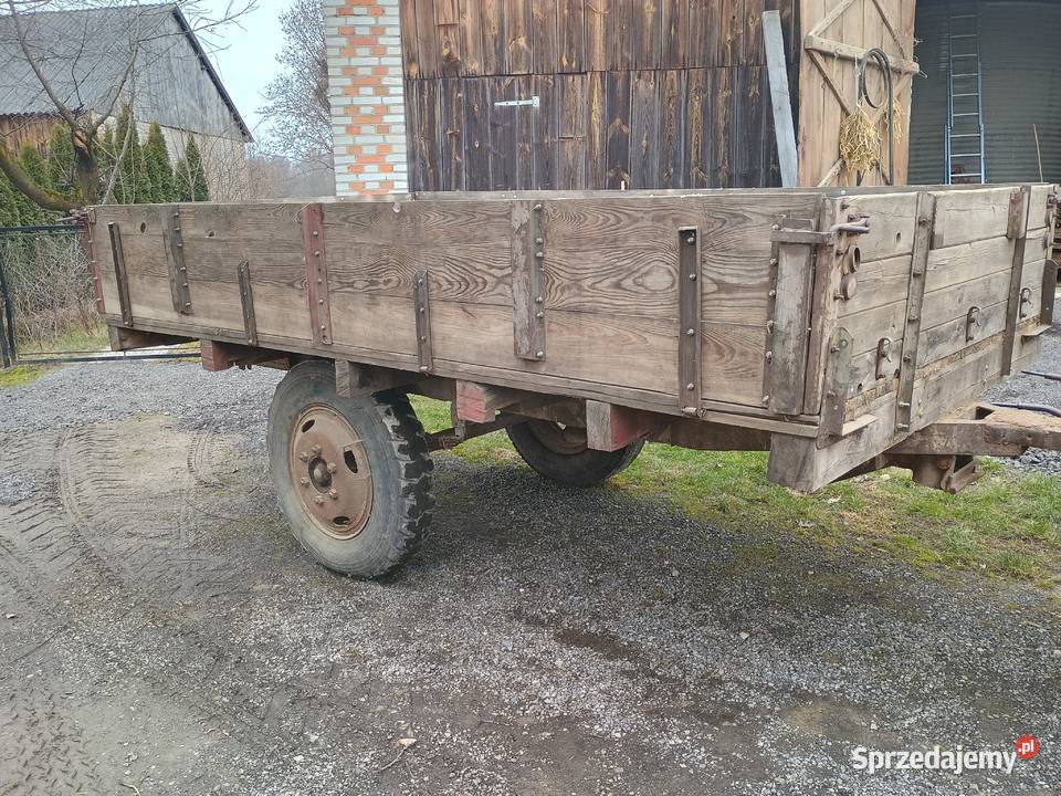 Przyczepa jednoosiowa nieuszkodzony Przyczepy rolnicze Żółkiewka-Osada