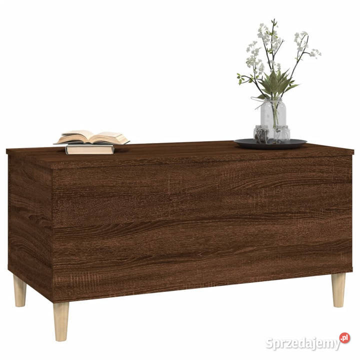 Stolik kawowy brązowy dąb 90x445x45 WM819587 mazowieckie Warszawa