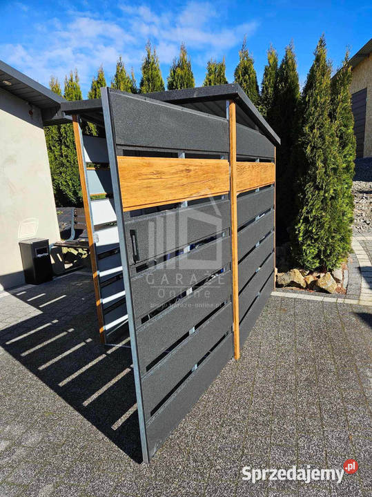 Wiata śmietnikowa 12x2 m Antracyt złoty dąb ID54 Iława sprzedam