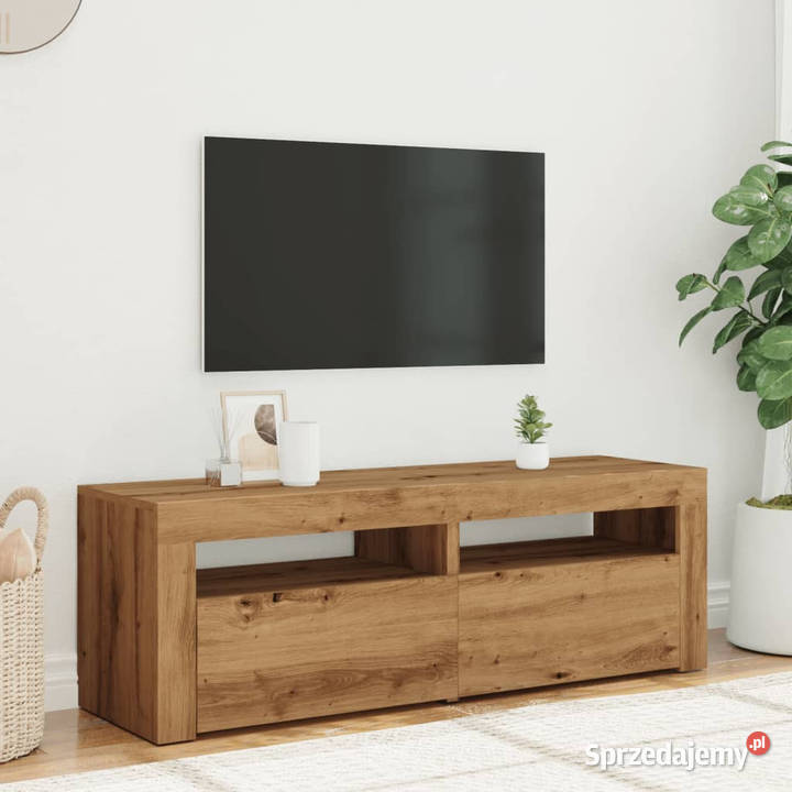 Szafka pod TV z oświetleniem LED dąb artisan Warszawa sprzedam