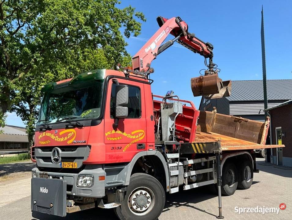 Wywrotka 6x6 bordmatic z dzwigiem Mercedes Warszawa sprzedam