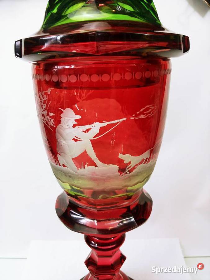 Kielich Kryształ Pokal Bohemia Rubin Porcelana i szkło Nowa Sól sprzedam
