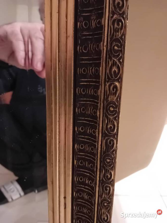 Lustro w klasycznej złoconej ramie antyk zachodniopomorskie Szczecin