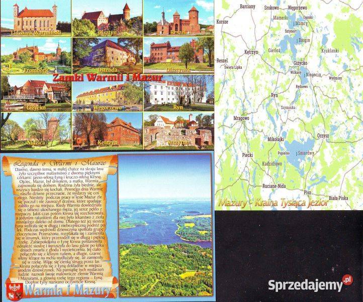 Kart Pocztowe Warmia i Mazurt Widoki 4 Gliwice