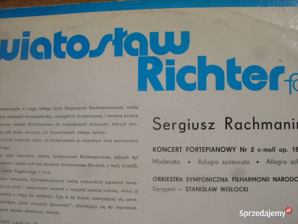 Winyl klasyka SWIATOSLAW RICHTERII KONCERT Wołów