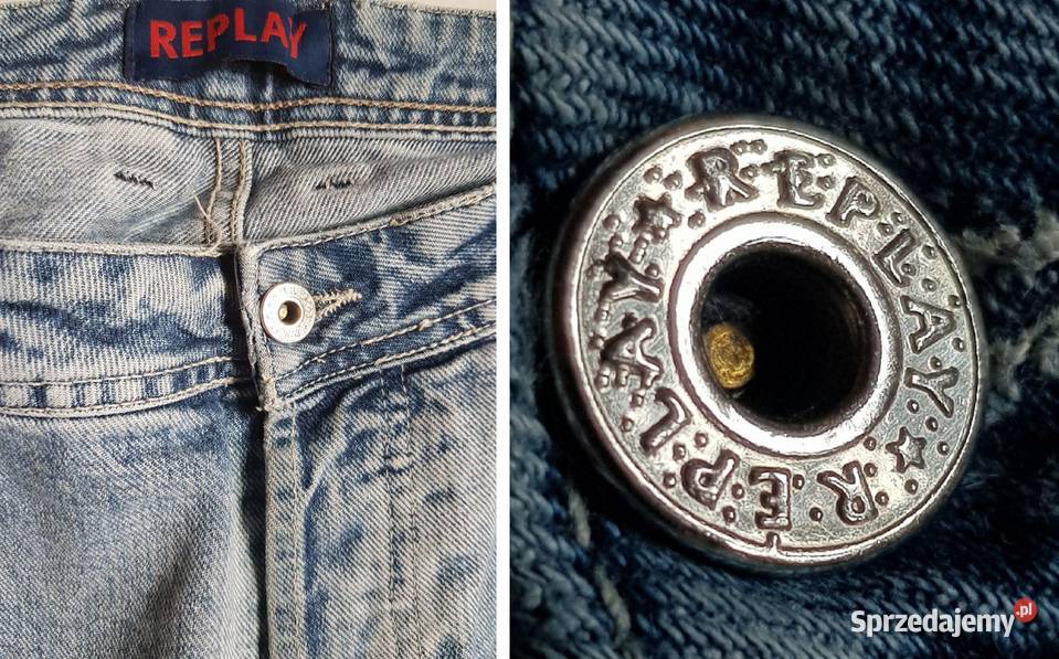 Replay spodnie dżinsy męskie Jeans guziki unikat Kielce