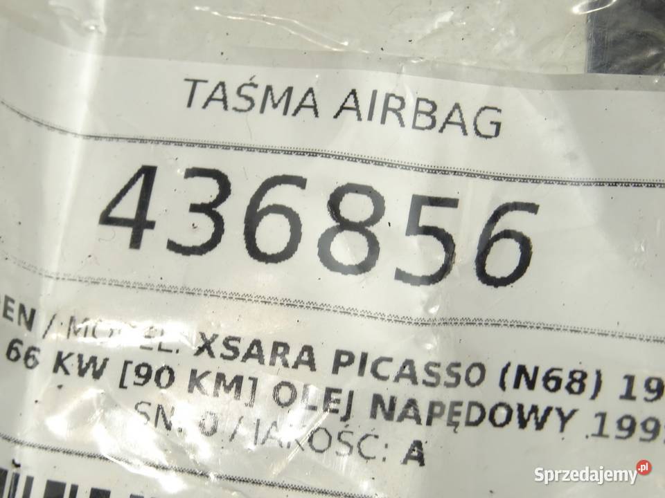 TAŚMA AIRBAG CITROEN XSARA PICASSO 96477542XT sprzedam