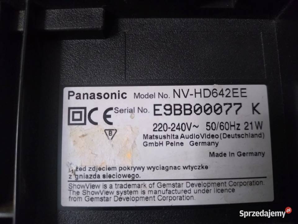 Magnetowid Panasonic Magnetowidy Elektronika Poznań