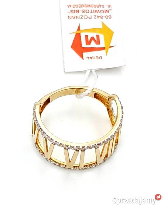 Pierścionek r15 Złoty pr333 Modern cyfry złote