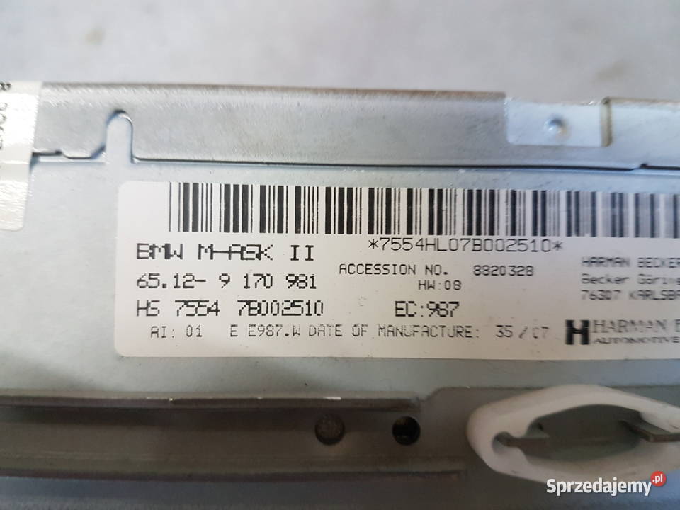 BMW 320 E90 E91 CZYTNIK NAWIGACJI HARMAN BECKER Turek