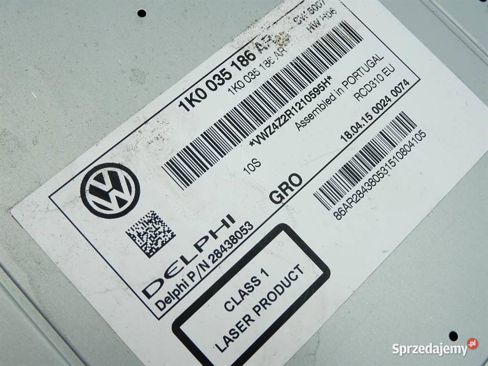 RADIO VW JETTA IV 1K0035186AR ODTWARZACZ osobowe Sprzęt audio fabryczny sprzedam