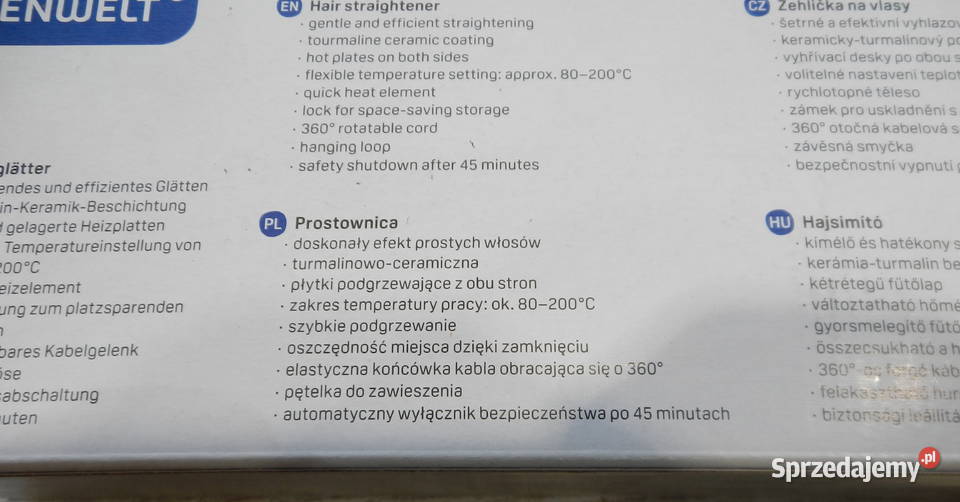 Prostownica  P8RMBHS ceramiczna do włosów z