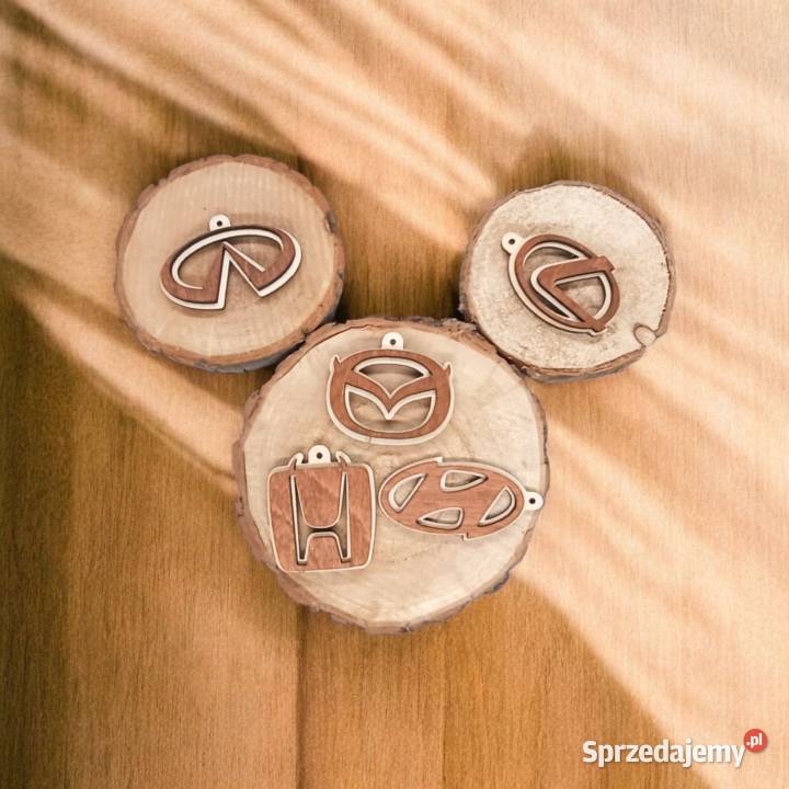 Drewniany Brelok do Auta Marka Samochodu