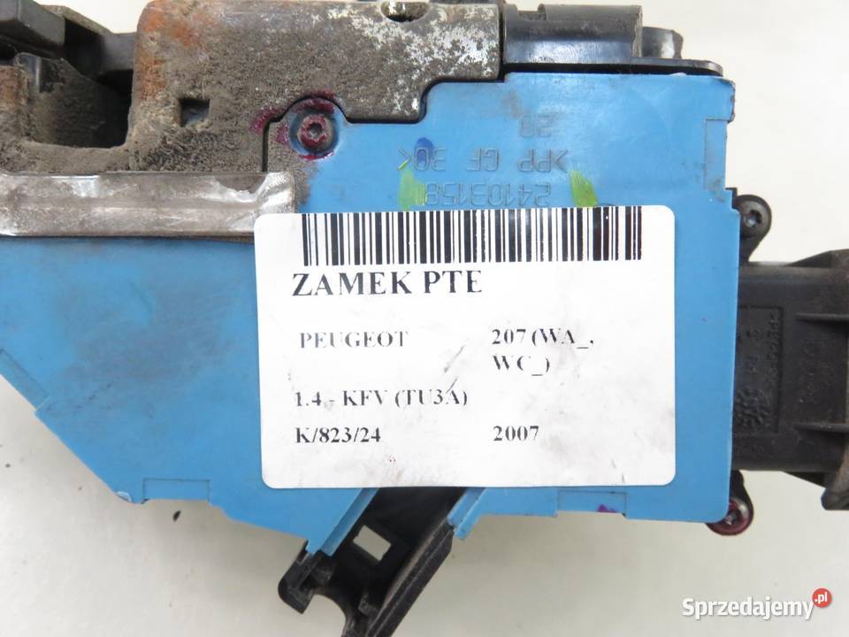 ZAMEK PRAWY TYLNY PEUGEOT 207 WA WC 24103158 Karoseria