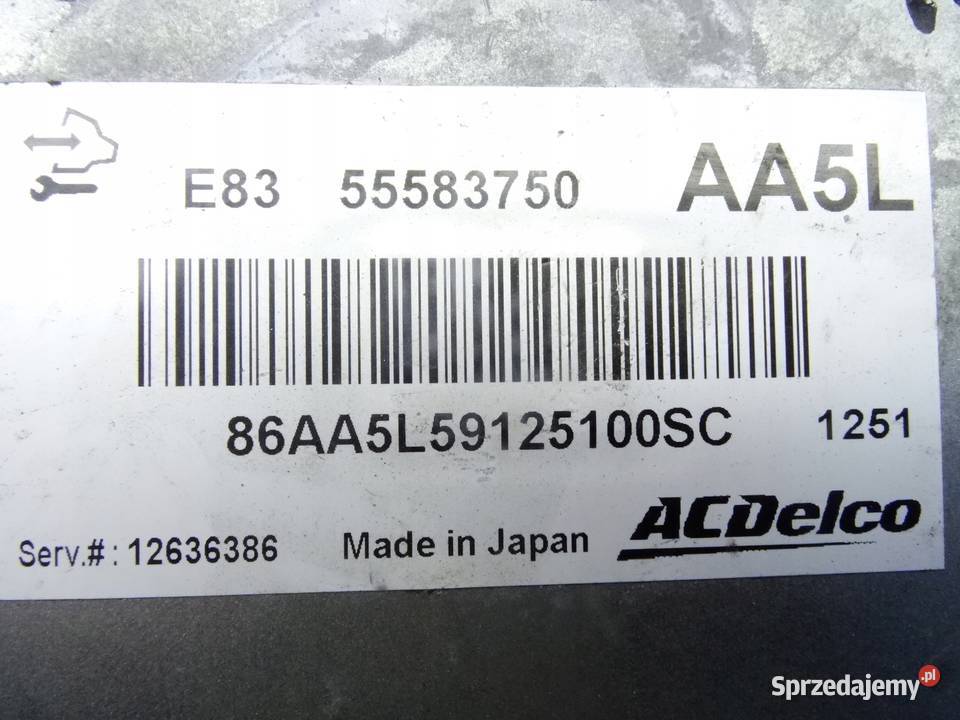 OPEL CORSA D 14 STEROWNIK SILNIKA 55583750 AA5L Komputery wielkopolskie
