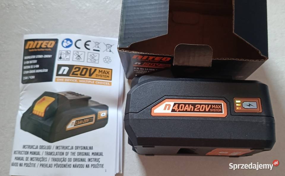 NITEO 20V akumulator litowojonowy 40 Ah NOWY Ełk sprzedam