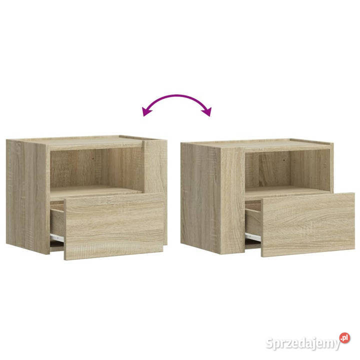 Wisząca szafka nocna dąb sonoma 45x30x35 Warszawa