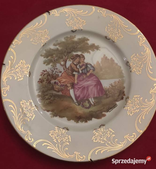 PORCELAINE DE LIMOGES FRANCE Romantyczne scenki