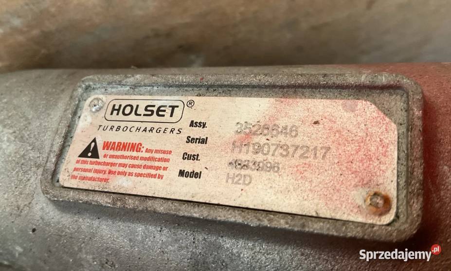 TURBOSPRĘŻARKA HOLSET H2D 3526646 3526647 Poznań sprzedam