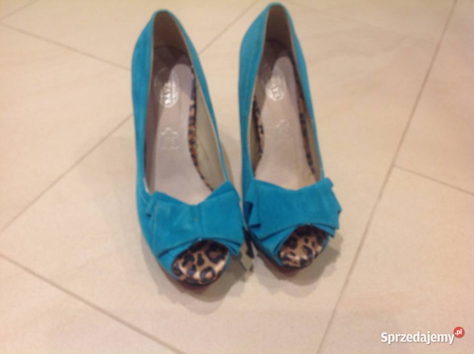 Szpilki zamszowe Ukryty Koturn damskie r 36 Czółenka Nowa Sól