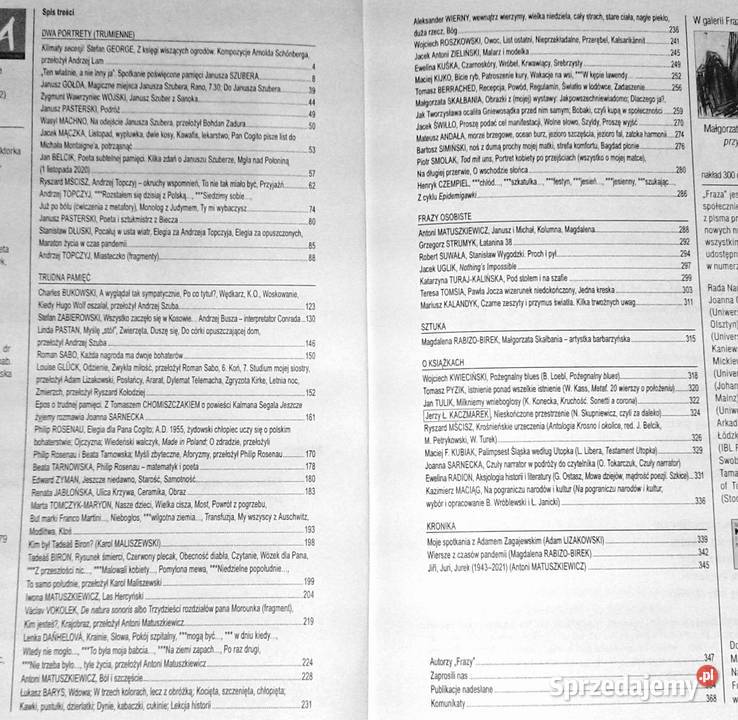 Poezja Proza Esej Fraza 12 111112 2021 Chełm