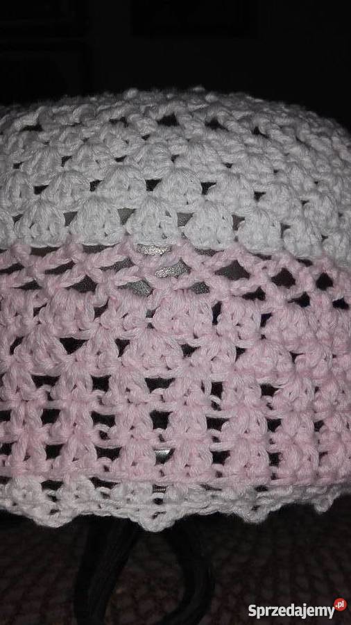 KORONKOWA AŻUROWA CZAPKA MELONIK Z BAWEŁNY Dla kobiet Piła
