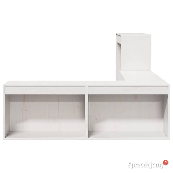 Szafka nocna z biurkiem biała 232x112x75 drewno