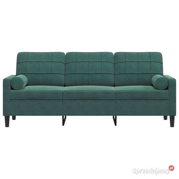 3osobowa sofa z poduszkami ciemnozielona 180 Warszawa sprzedam