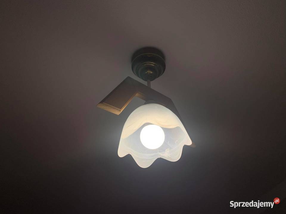 Lampa sufitowalampy sufitowe z drewnem 2 sztuki Jasło