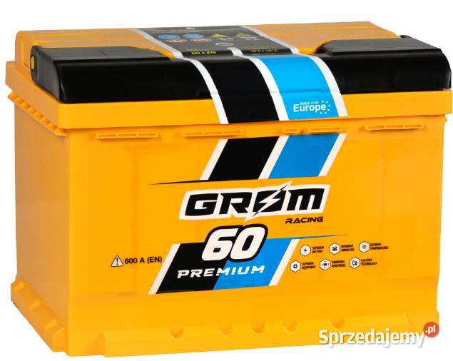 Akumulator Grom Racing 60Ah 600A EN PRAWY PLUS mazowieckie Pruszków