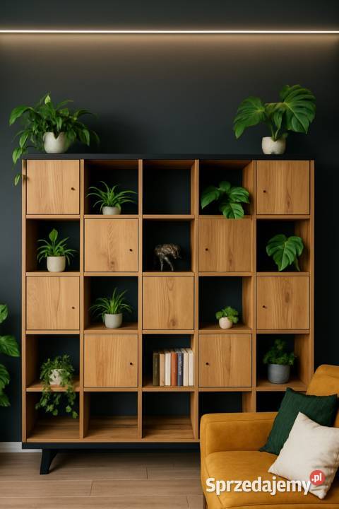 Regał Dębowy LOFT 100 Lite Drewno Dębowe Kraków