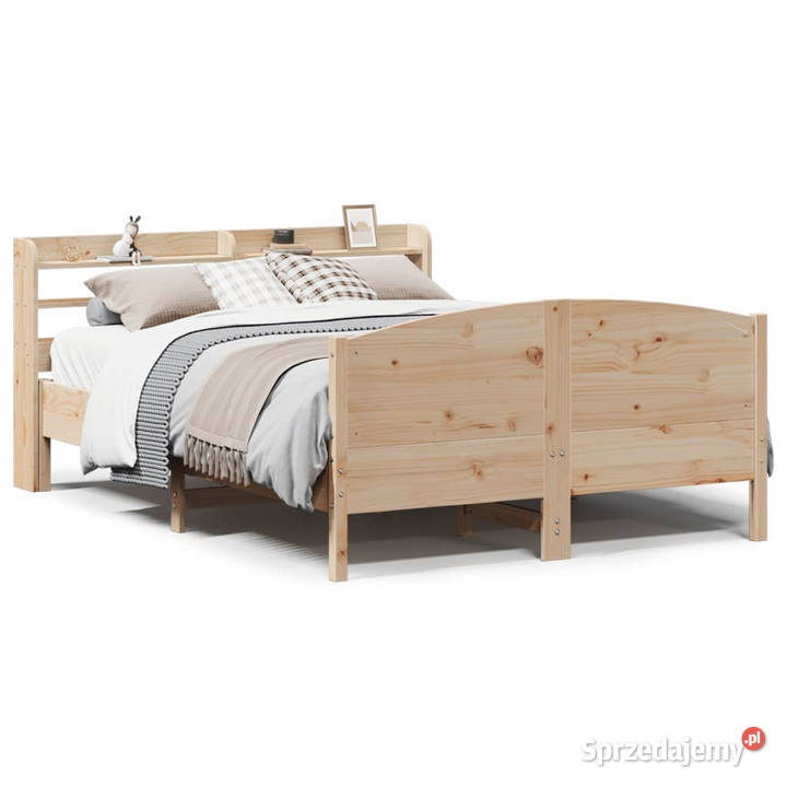 Rama łóżka bez materaca lite drewno sosnowe 82cm Warszawa sprzedam