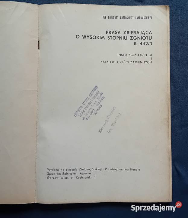 Prasa zbierająca o wysokim stopniu zgniotu K Koźminek