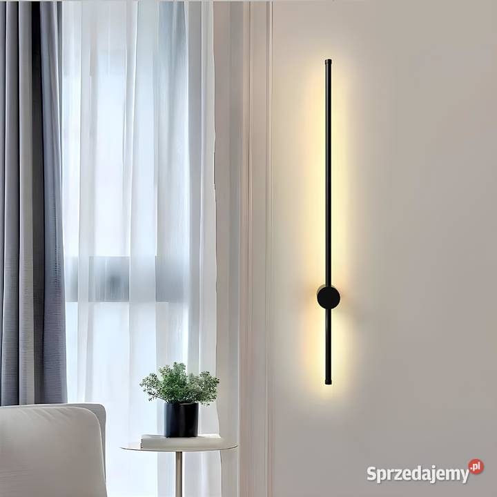 Kinkiet liniowy Polonez 800 80 czarny lampa Warszawa