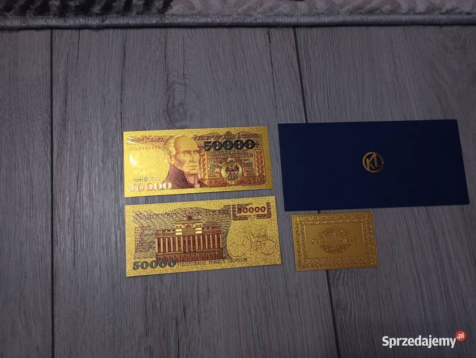 Banknot pozłacany Staszic 50 tysięcy 50000 Stalowa Wola sprzedam