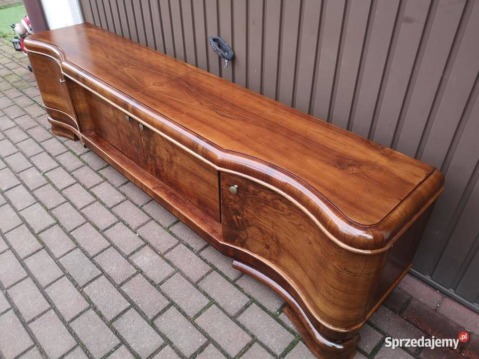 Komoda ARTDECO Orzech Unikatowa Niska RTV Stara