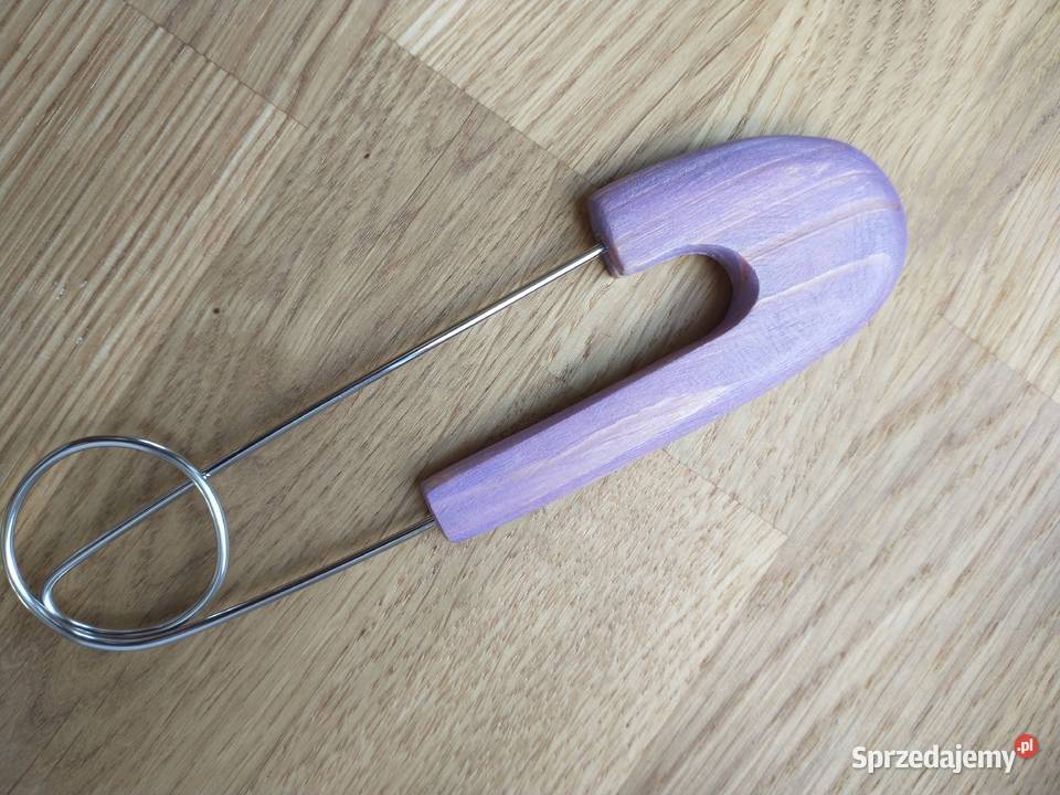 Dekoracyjna broszka drewno rękodzieło Łódź